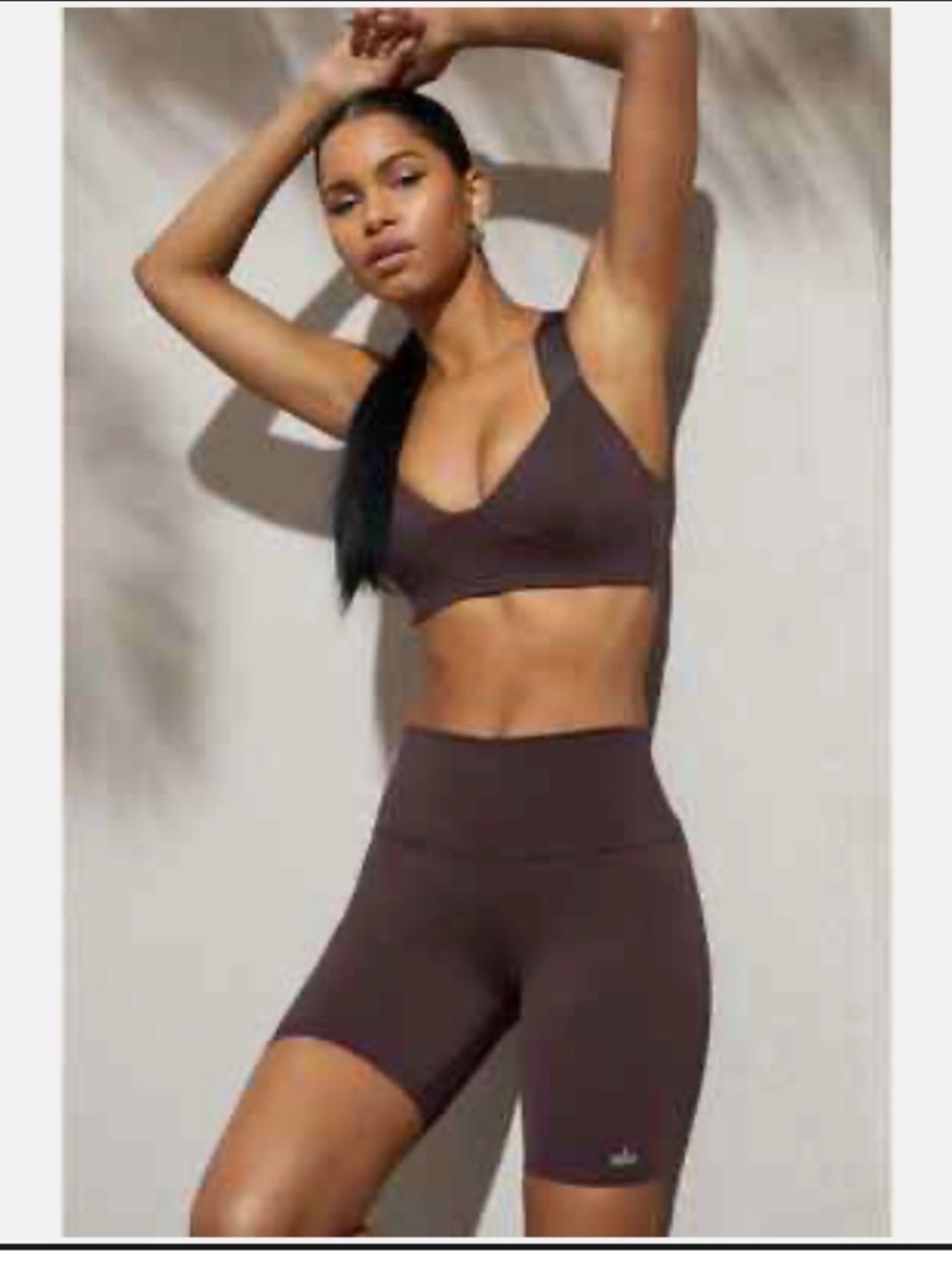 Alo Yoga High Waist Biker Short in Raisin 7” XS